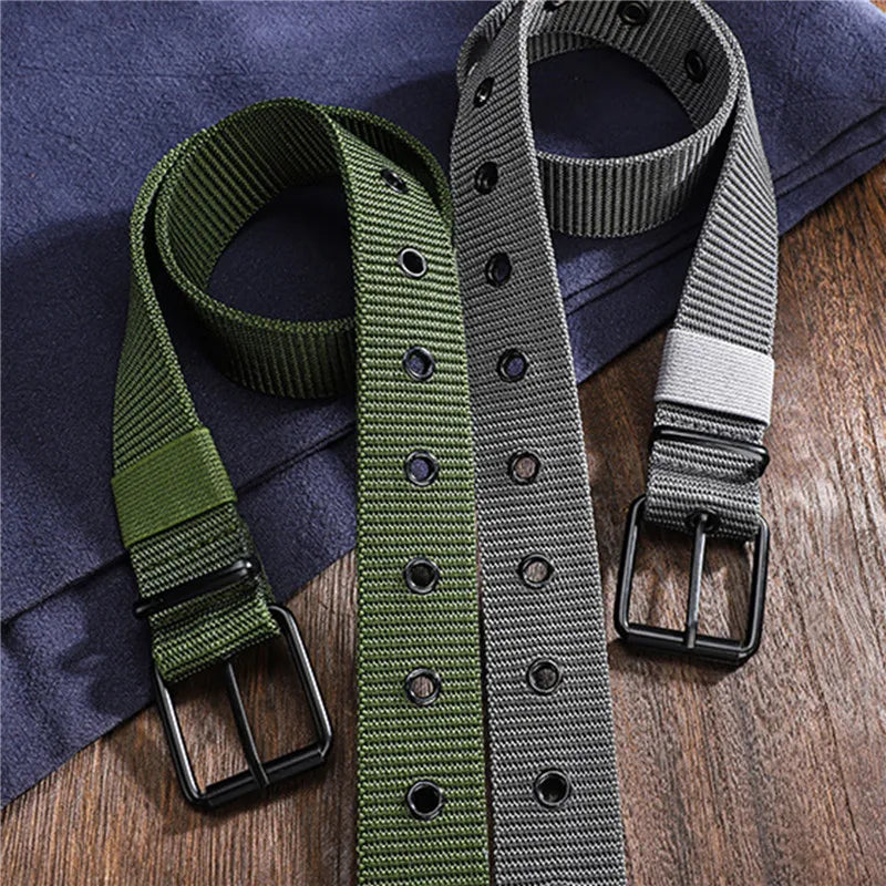 NoEnName_Null Unisex Casual Canvas Belt – Durable, Adjustable, Stylish Accessory