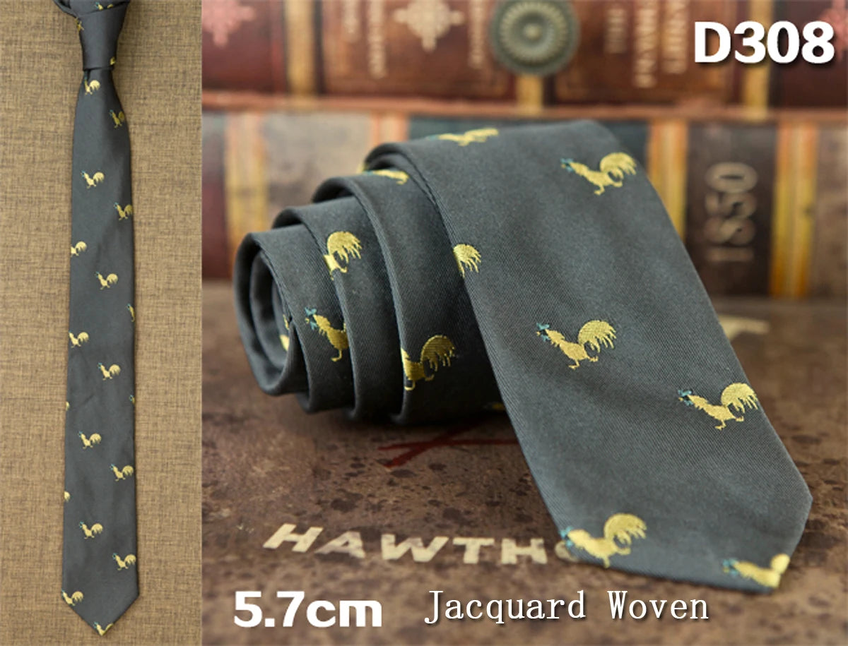 NoEnName_Null Silk Animal Pattern Neck Tie