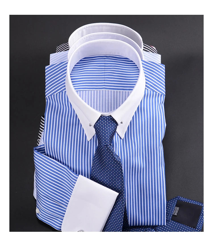 Men's Striped Formal Cotton Shirt