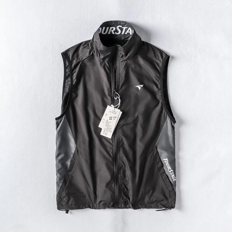 Men's Summer Thin Sport Qui Dry Vest Outdoor Casual Breathable Sun Protection f Sve Open Cardigan Tank Top