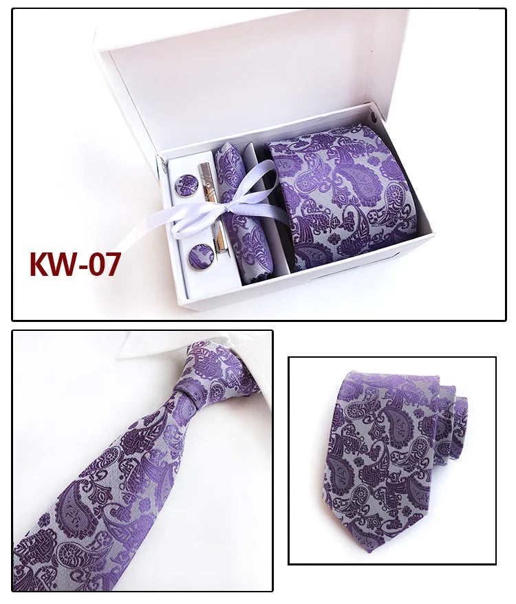 Men's Paisley Silk Tie Set