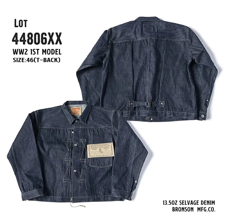 Rugged Bronson 44806XX Jean Jacket  Model Blue Selvage Denim Blouse S506XX