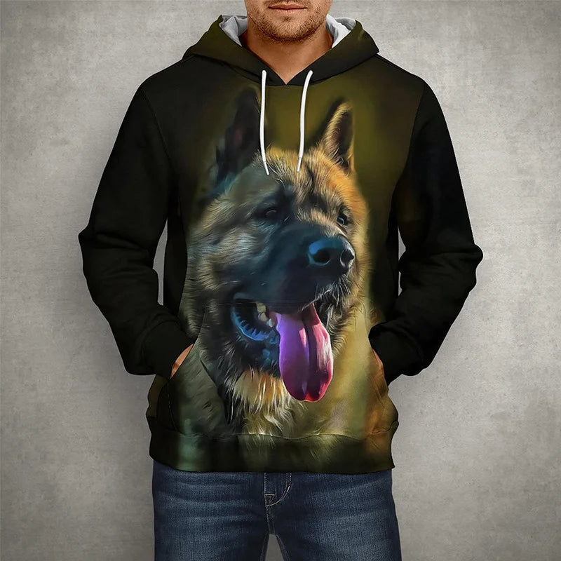 Funny PugDog 3D Print Men and Women Hoodies Autumn And Spring Oversize Jackets