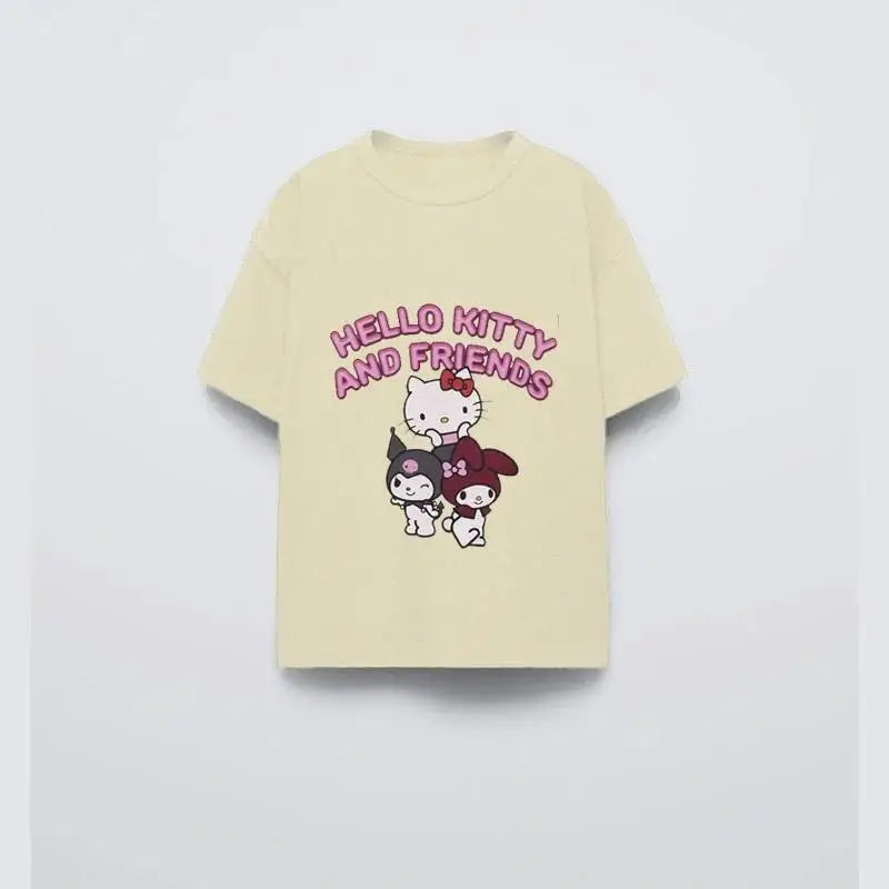 Disney Girls' Cartoon Knit Tee – Casual Summer Top for Ages 7–13
