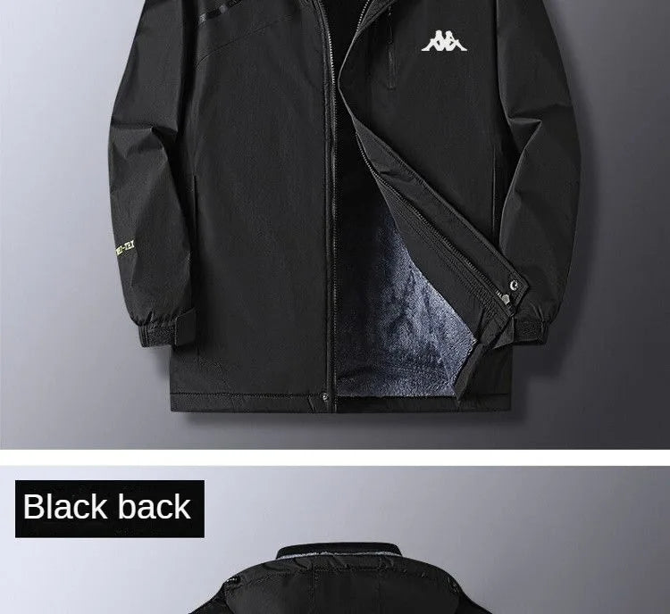 Kappa Jacket Men's Autumn Winter 2024 New Luxury Brand Loose Windbreaker Outdoor Multi-pocket Windproof and Waterproof Jackets Top