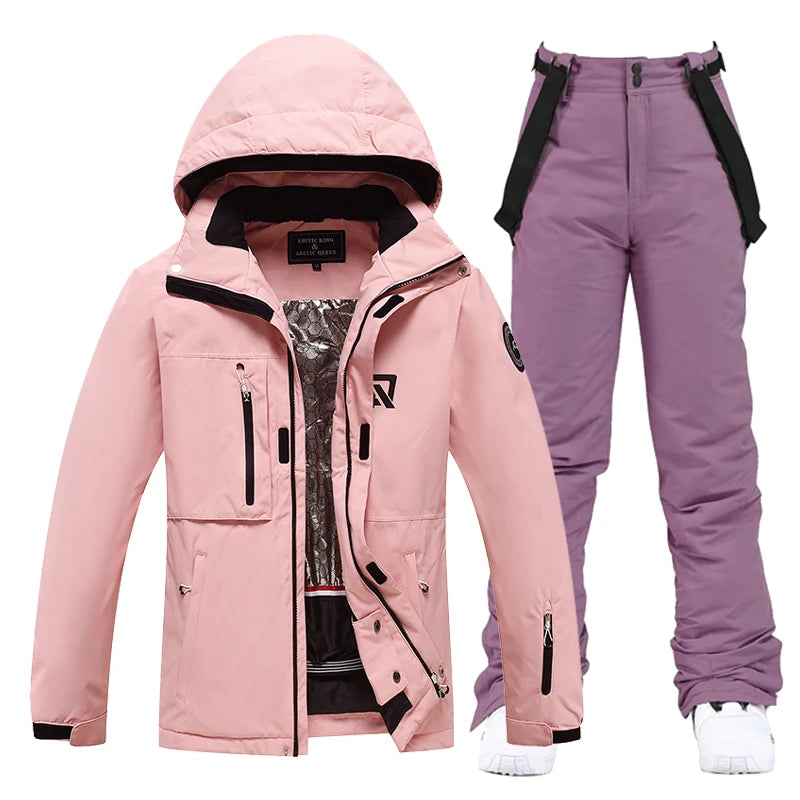 2024, Waterproof Ski Suit for Men and Women, Snowboarding Clothing, Outdoor Sets, Jackets and Pants,