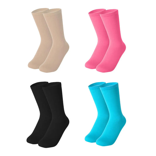 Ice Skating Socks, Figure Skating Socks, Roller Skating Socks, Elastic Comfortable Cotton Knee High Socks for Students