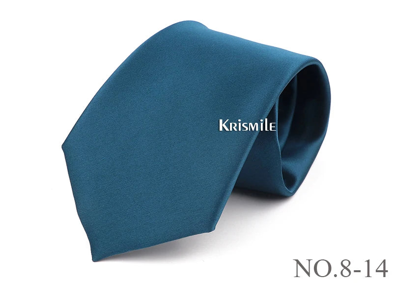 NoEnName_Null Solid Polyester Neck Tie for Men