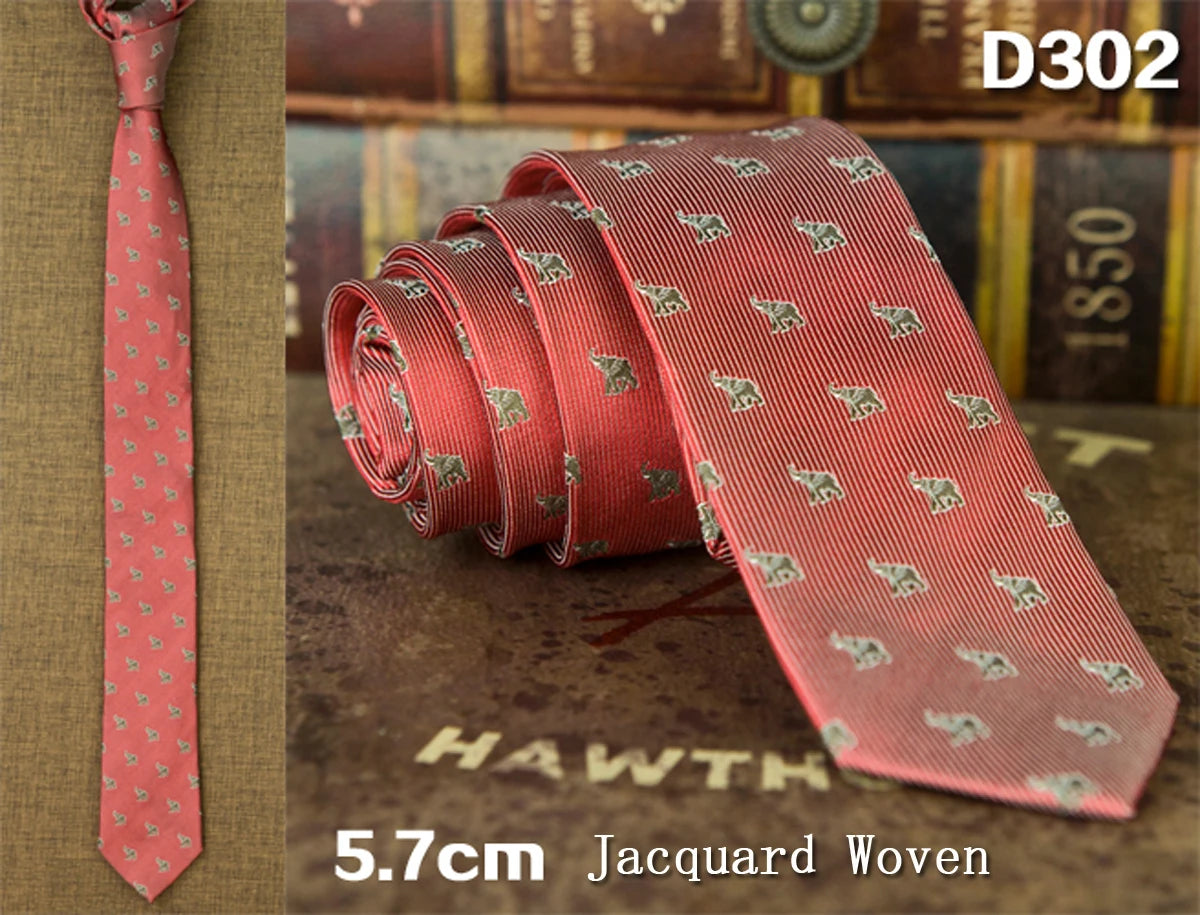 NoEnName_Null Silk Animal Pattern Neck Tie