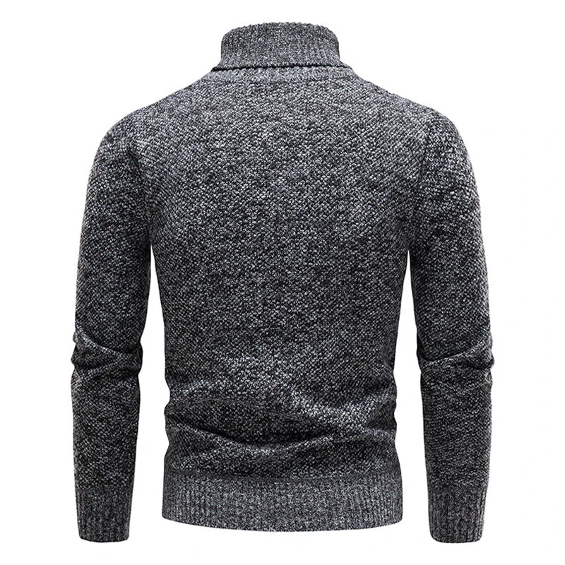 Brand Men Turtleneck Sweaters and Pullovers 2023 New Fashion Knitted Sweater Winter Men's Wool Casual Solid Clothes