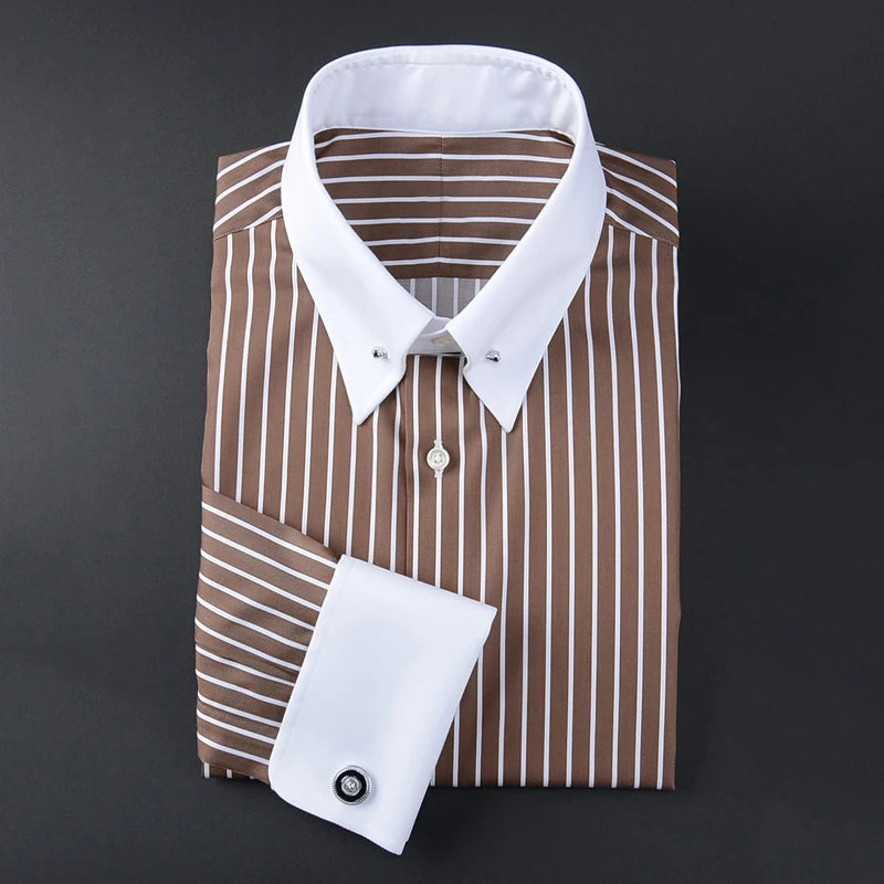 Men's Striped Formal Cotton Shirt