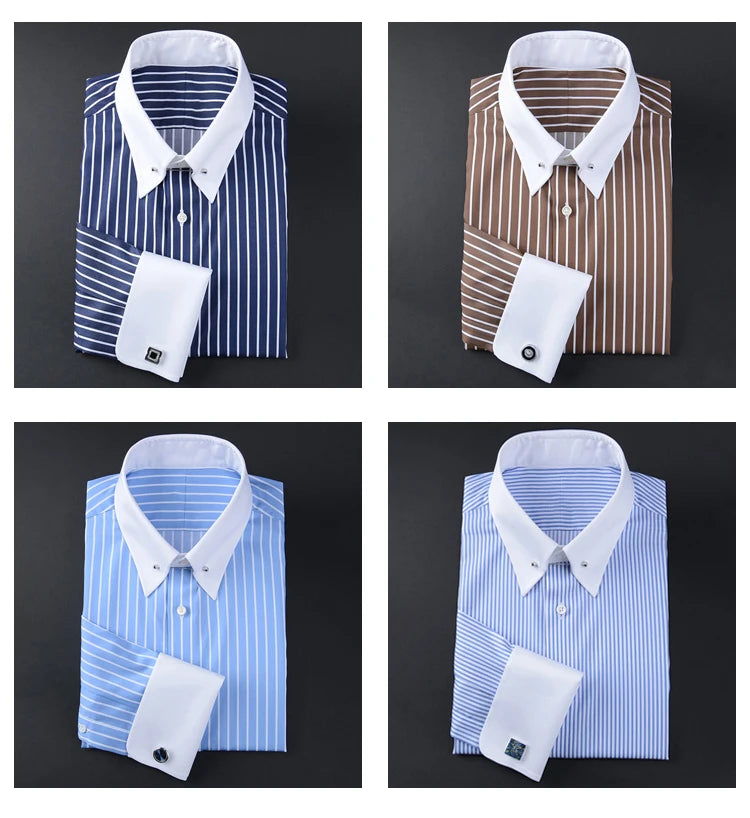 Men's Striped Formal Cotton Shirt