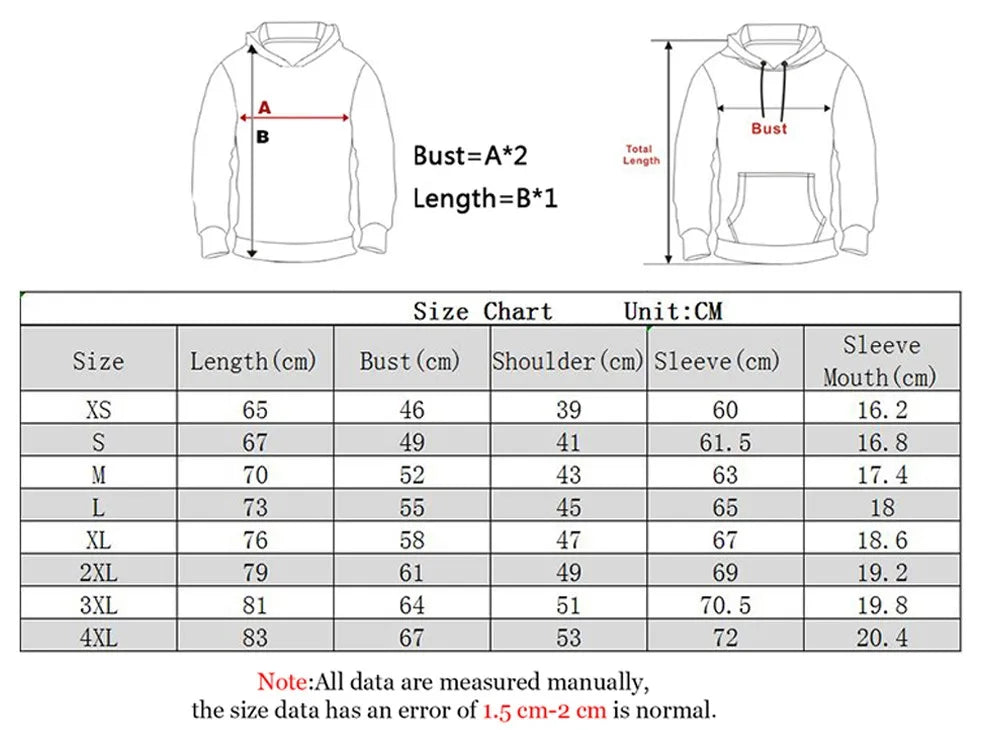 A  Printed Hoodie Sweatshirts Long Sleeve Streetwear Pullover Zipped  Up Hoodie winter clothes