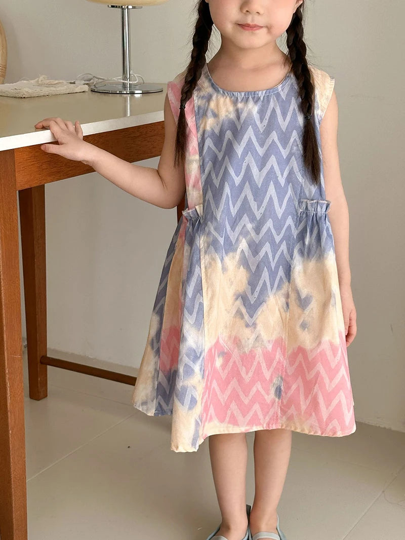 MILANCEL Unisex Summer Patchwork Clothing Set for Kids (Ages 4–6Y) – Cotton Shirt and Shorts Vacation Outfit