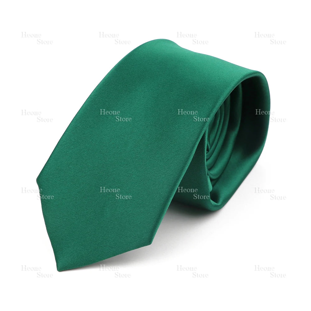 NoEnName_Null Solid Polyester Neck Tie for Men