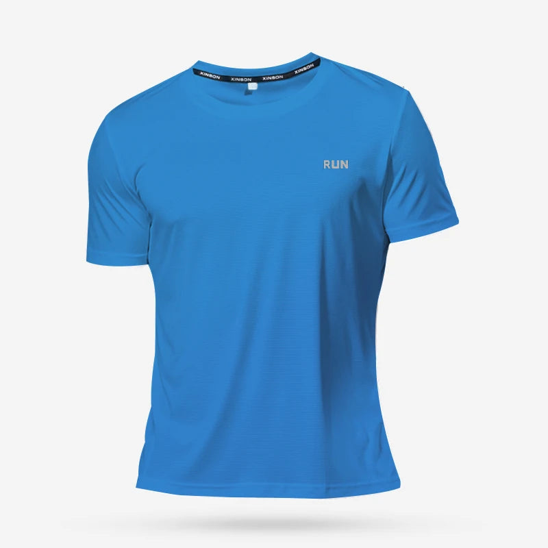 Men’s Quick-Dry Reflective Gym T-Shirt – Anti-Sweat Sportswear for Running, Basketball, Fitness