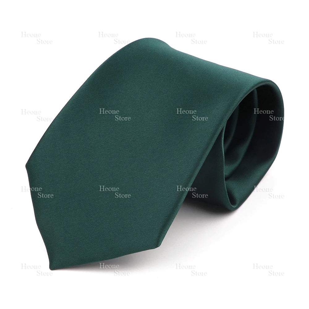 NoEnName_Null Solid Polyester Neck Tie for Men