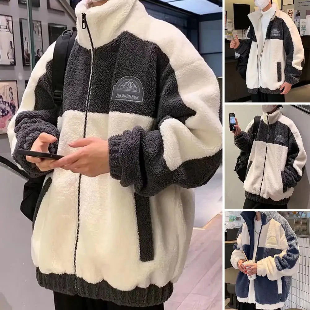 Unisex Lamb Wool Teddy Coat Men and Women Cashmere Fleece Jacket Teen Couple Warm Clothing