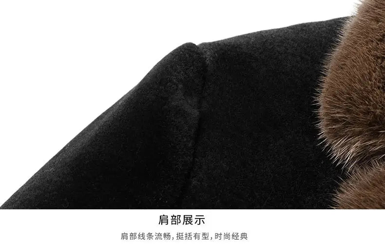 Winter New Mink Fleece Coat Imitation Fur Coat Men's Medium winter coat