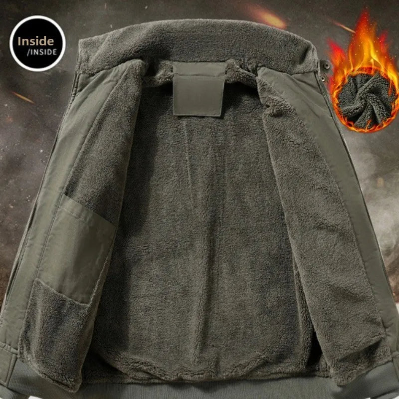 Men’s Casual Thick Winter Jacket – Full-Zip, Regular Fit