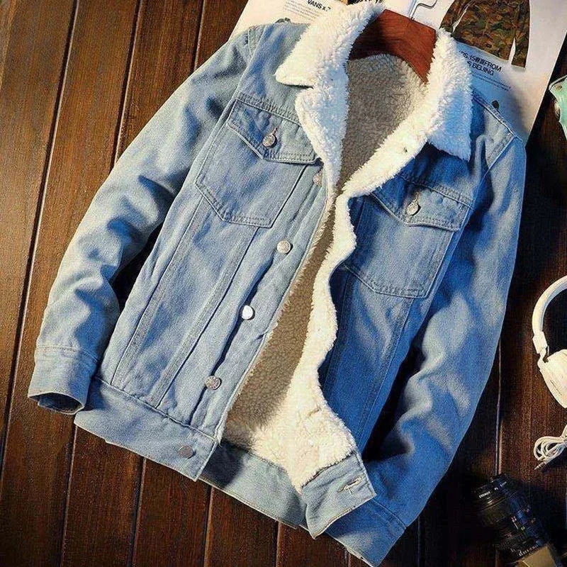 Male Jean Popular New Casual winter jacket