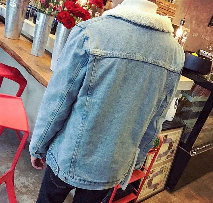 Male Jean Popular New Casual winter jacket