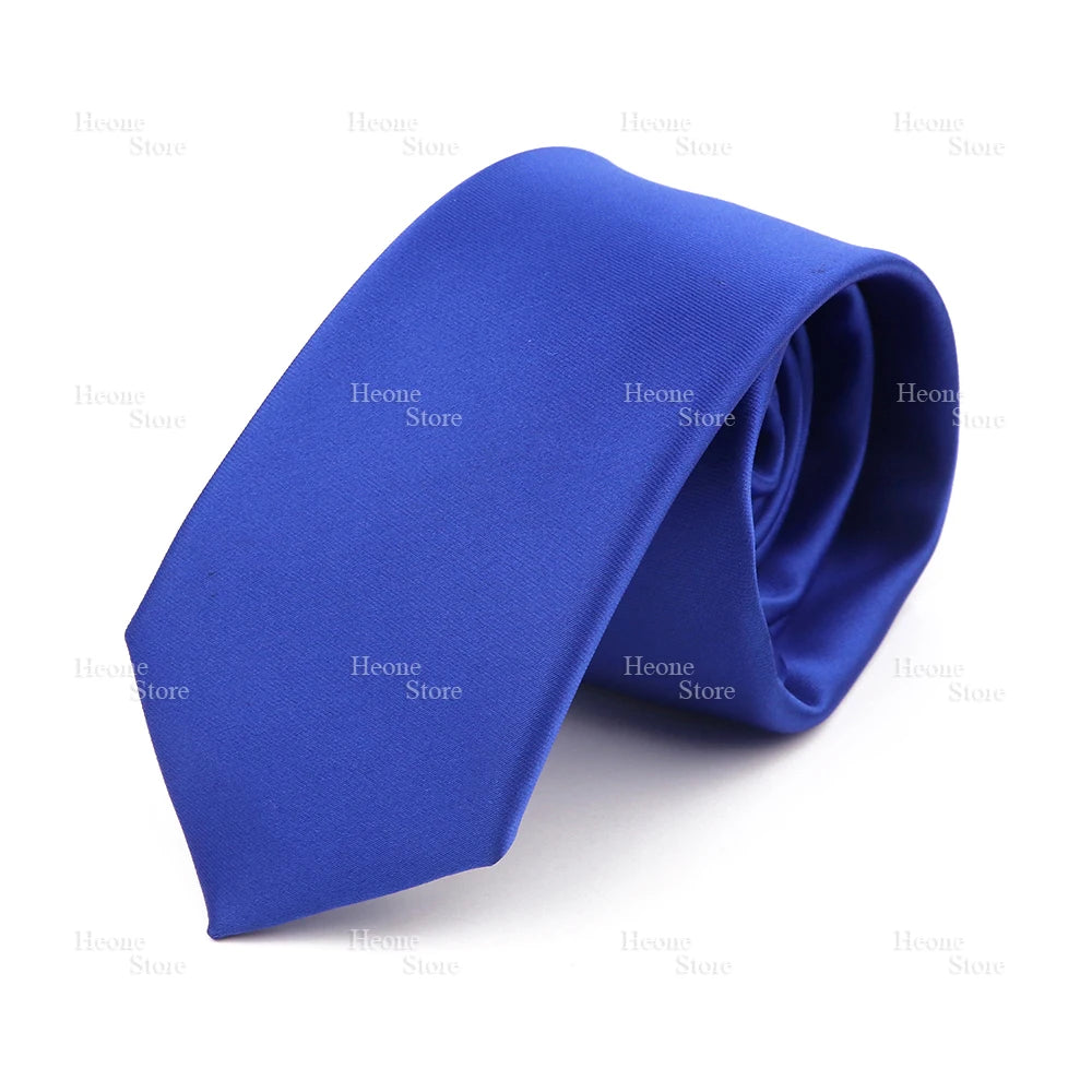 NoEnName_Null Solid Polyester Neck Tie for Men