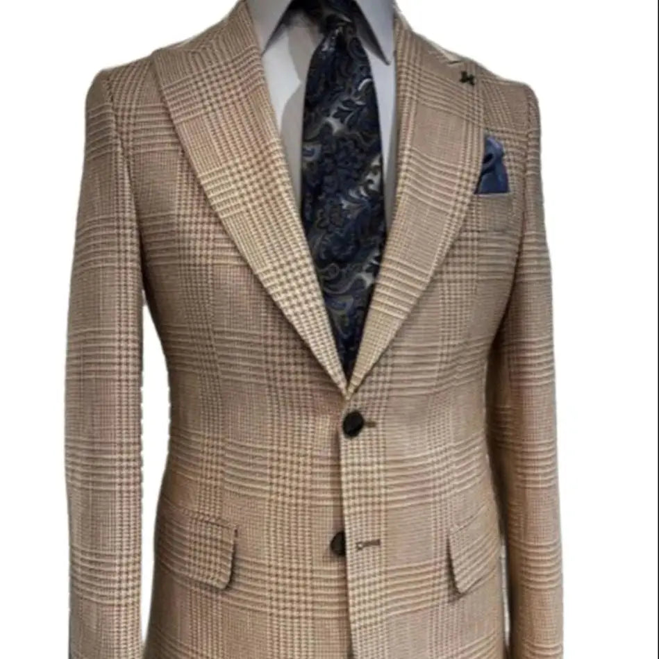 TPSAADE Men’s Smart Casual 2-Piece Suit – Stylish Wedding Jacket &amp; Pant Set