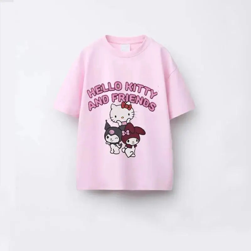 Disney Girls' Cartoon Knit Tee – Casual Summer Top for Ages 7–13