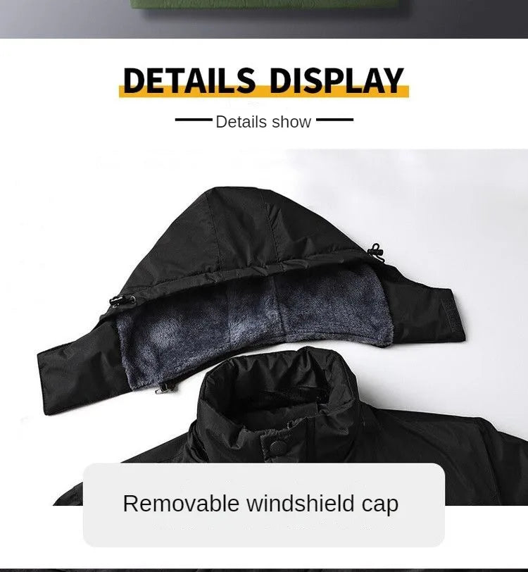 Kappa Jacket Men's Autumn Winter 2024 New Luxury Brand Loose Windbreaker Outdoor Multi-pocket Windproof and Waterproof Jackets Top