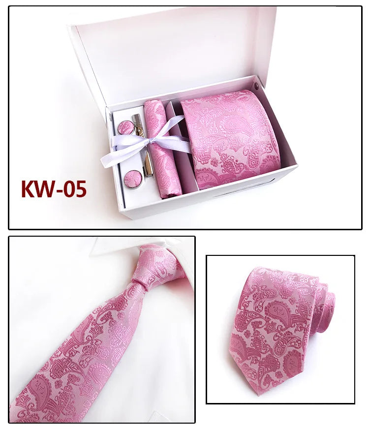 Men's Paisley Silk Tie Set