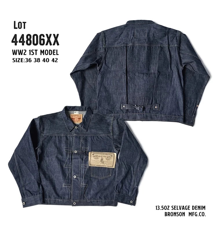 Rugged Bronson 44806XX Jean Jacket  Model Blue Selvage Denim Blouse S506XX