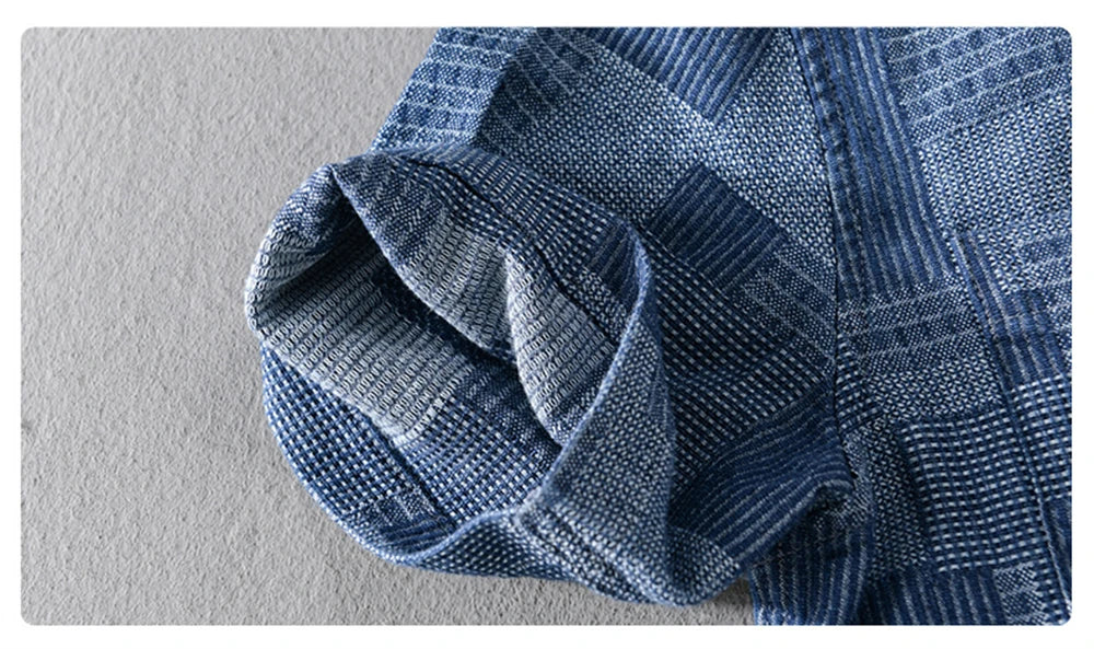 Summer cargo shirts men fashion short sleeve shirt workwear Tops loose Casual jeans for Young men