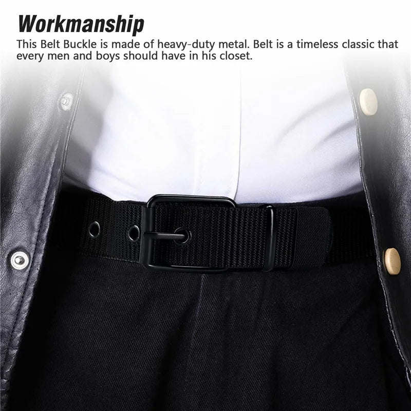 NoEnName_Null Unisex Casual Canvas Belt – Durable, Adjustable, Stylish Accessory