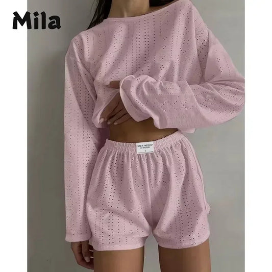 CYSAYS Women’s Casual Pullover Top with Hollow Out Details &amp; Flare Sleeves – Summer 2024 Collection