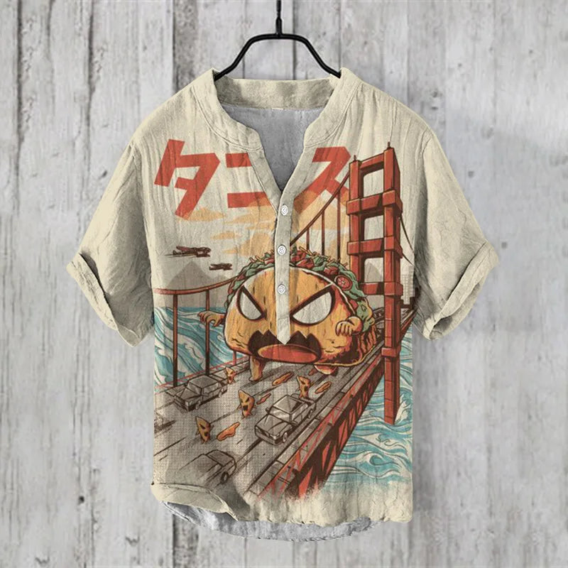 Men’s Casual Polyester O-Neck Short Sleeve Quick Dry T-Shirt