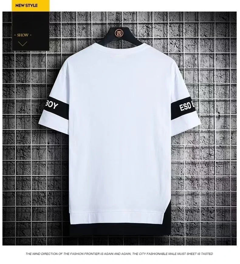 Men’s Casual Polyester Short Sleeve O-Neck Summer T-Shirt