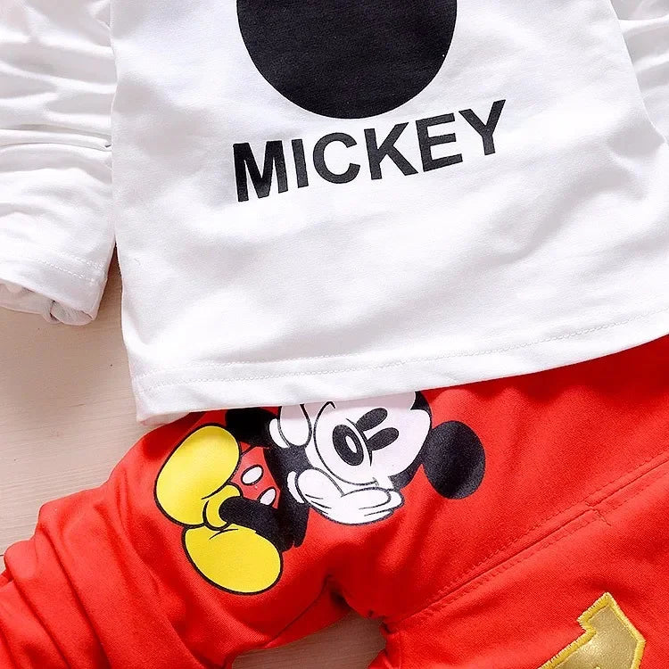 Disney Unisex Baby and Toddler Mickey Mouse Clothing Set – Perfect for Autumn &amp; Spring (Ages 0-6Y)