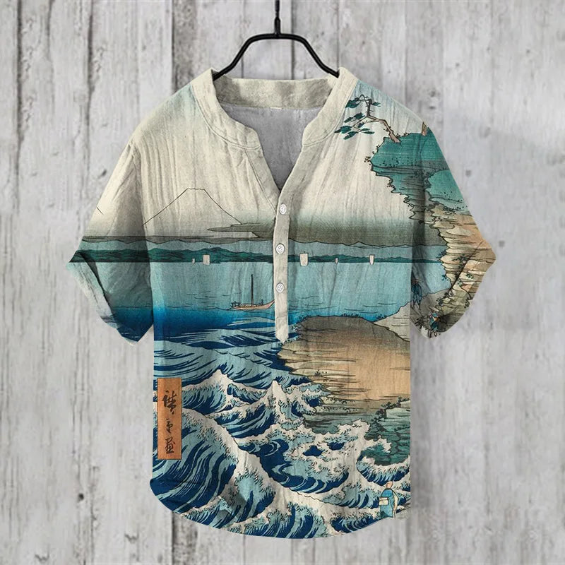 Men’s Casual Polyester O-Neck Short Sleeve Quick Dry T-Shirt