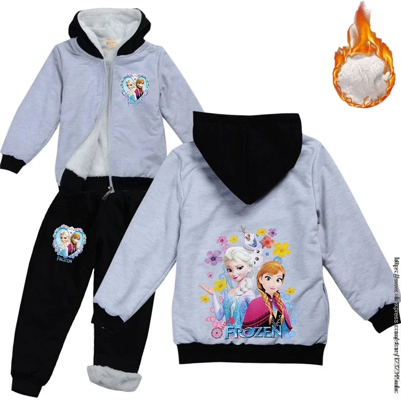 Disney Kids' Cartoon Hooded Pullover Set – Winter Coat for Boys and Girls (Ages 7-13)
