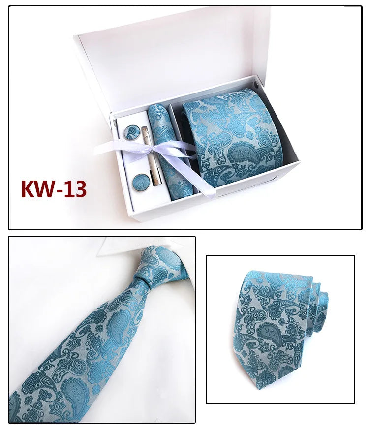 Men's Paisley Silk Tie Set