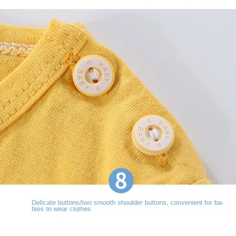 NoEnName_Null Unisex Summer Outfit for Kids – Soft Cotton-Polyester Casual Wear (Ages 25M–12Y)