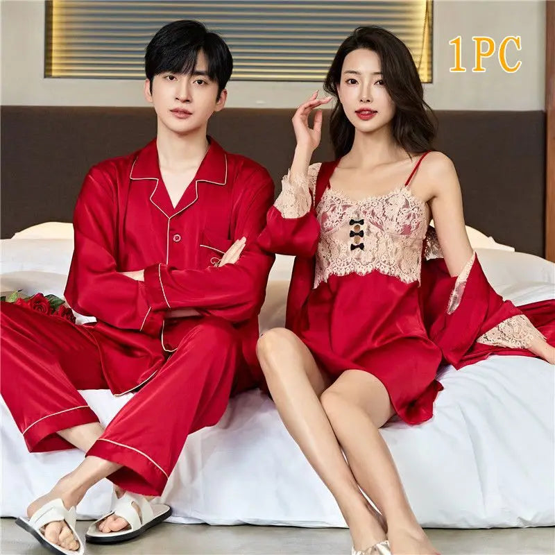 Women's Ice Silk Robe Set