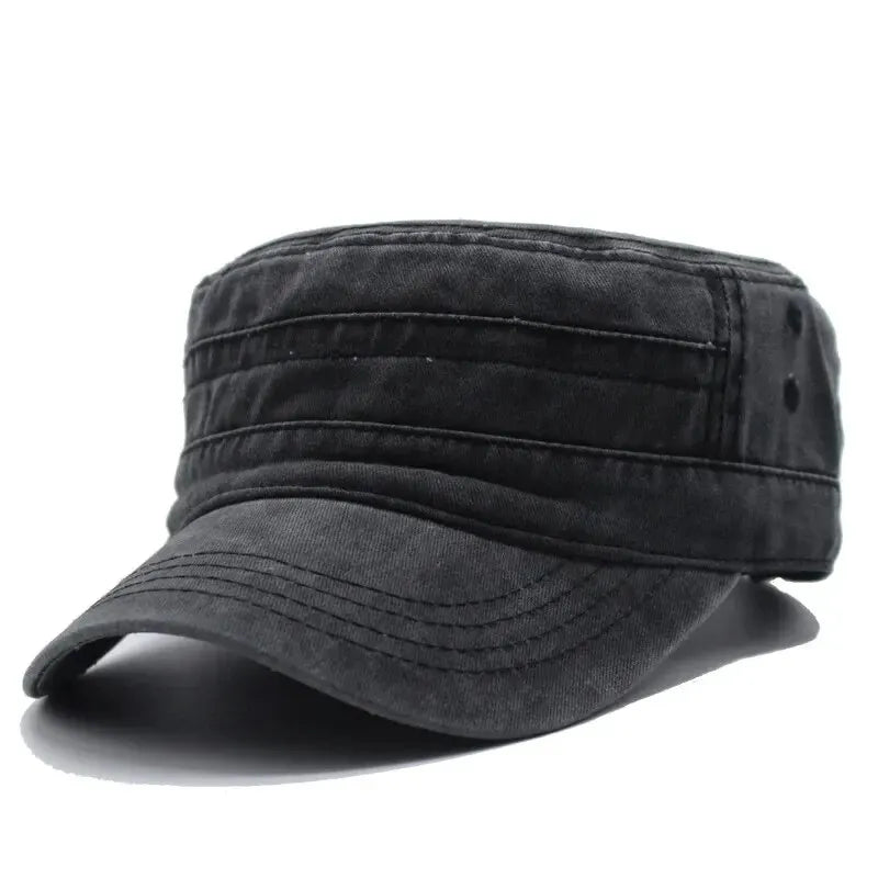 NoEnName_Null Men's Military Hat - Cotton, Sun Protection, Outdoor Gear for All Seasons