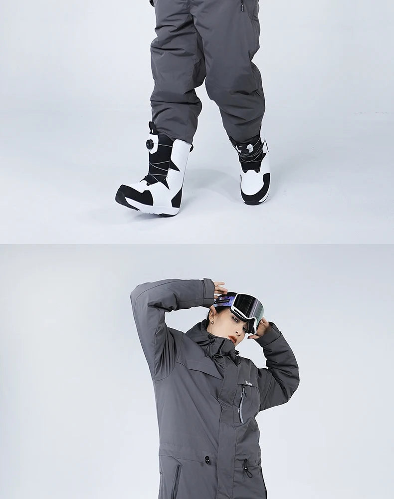 Outdoor Ski jumpsuit For Snowboard Men and Women Water, Wind and Cold weather proof Thickened Warm Sport Skiing