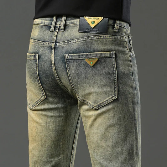 Denim jeans Pants Slim Fit Retro Stretch 2023 Winter Autumn Trousers Moto Biker Jeans High Quality