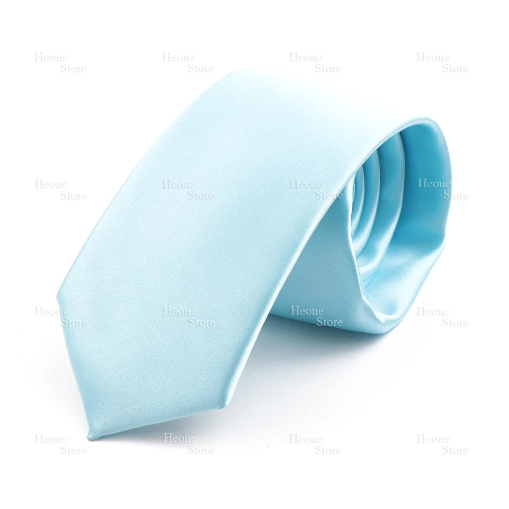 NoEnName_Null Solid Polyester Neck Tie for Men