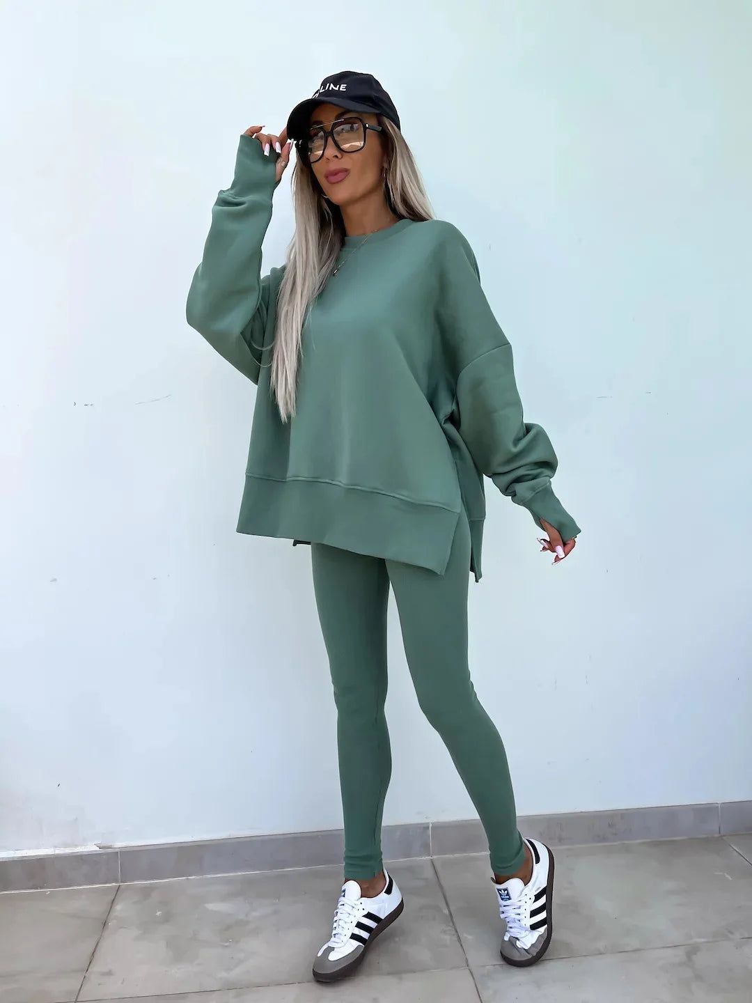 Women's  Spring Casual Tight Trousers Loose Hoodie Set New Elegant 2-Piece Sets for Women