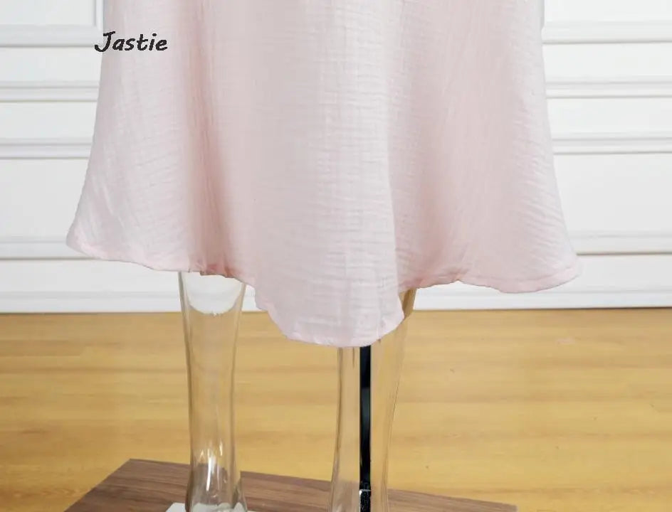 JASTIE Women's Casual A-Line Sleeveless Jersey Dress – Mid-Calf Length, Spring/Summer Style