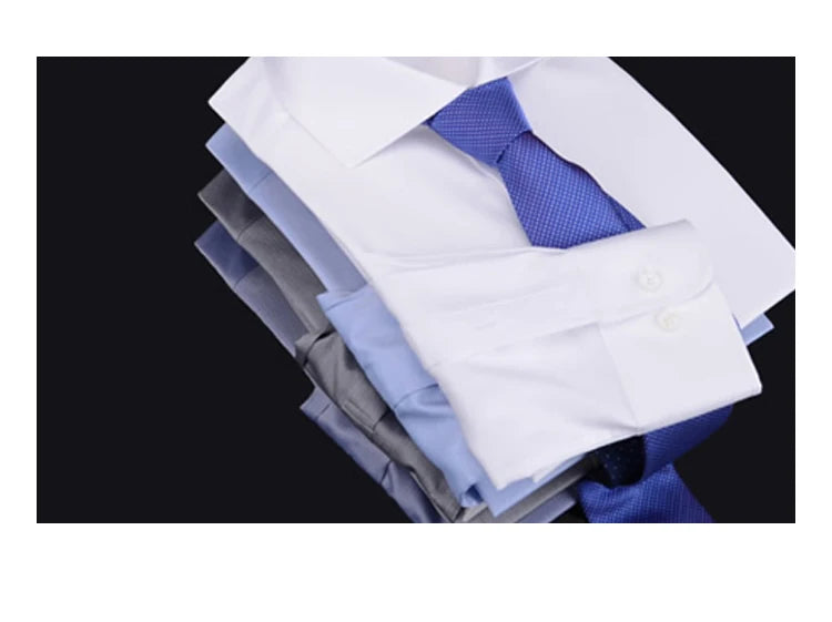 men's Windsor collar shirt Pure cotton classic retro fashion slim-fit commute shirt men